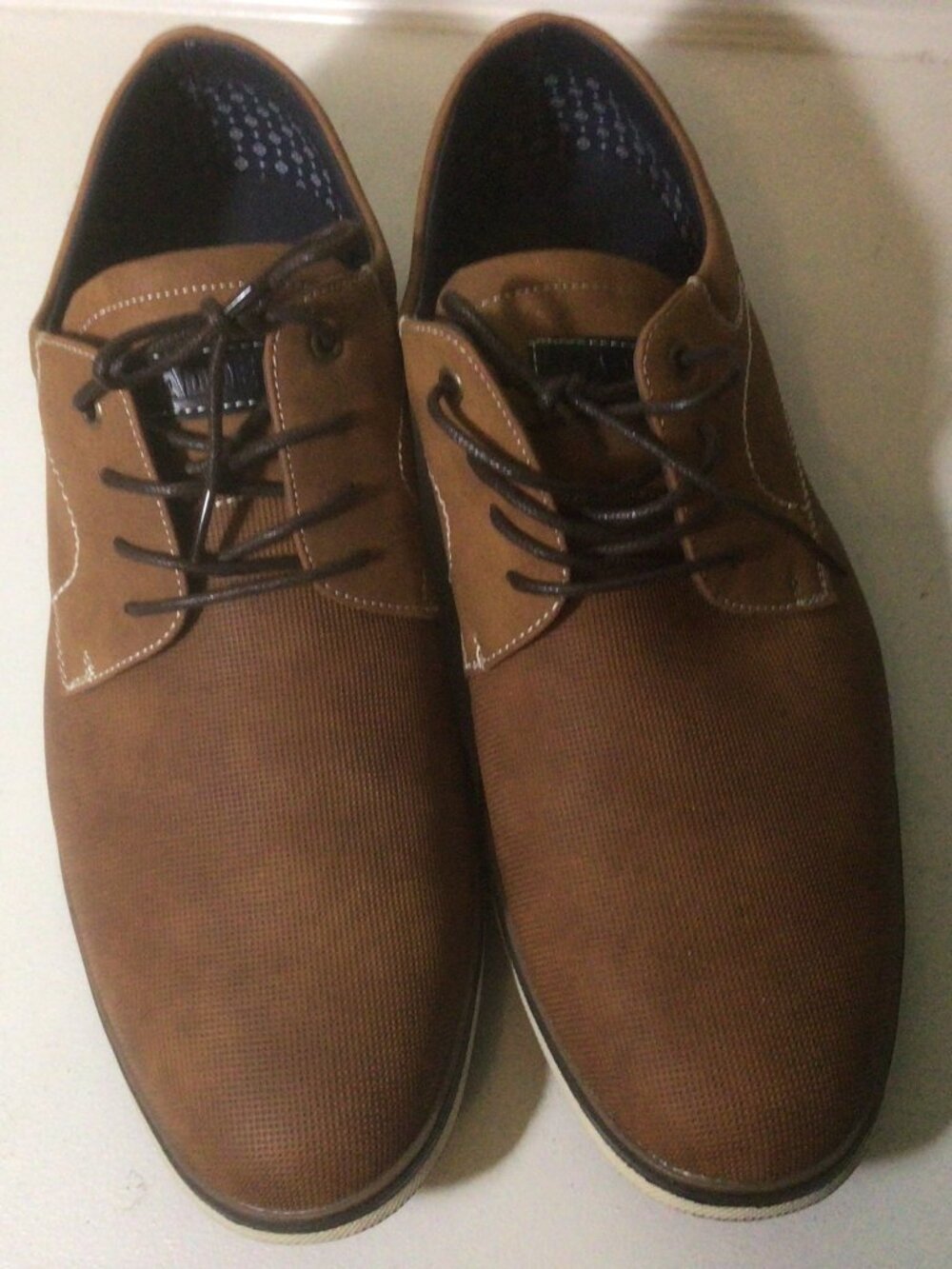 Men's Smart Casual Suede Finish Derby Shoes Size US 13 New